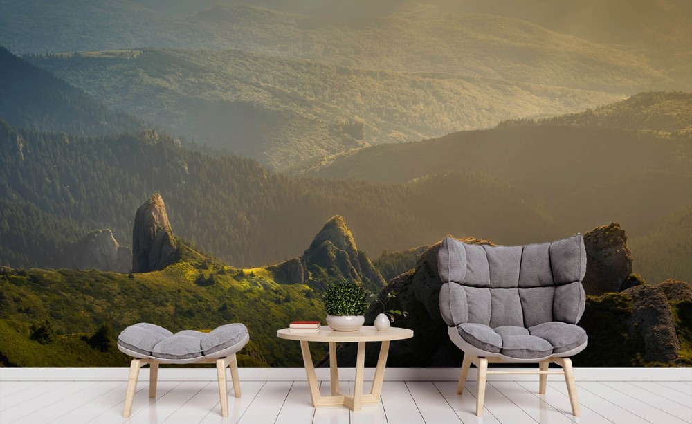 3D Mountain Forest Landscape Wall Murals Wallpaper Murals Wall Sticker