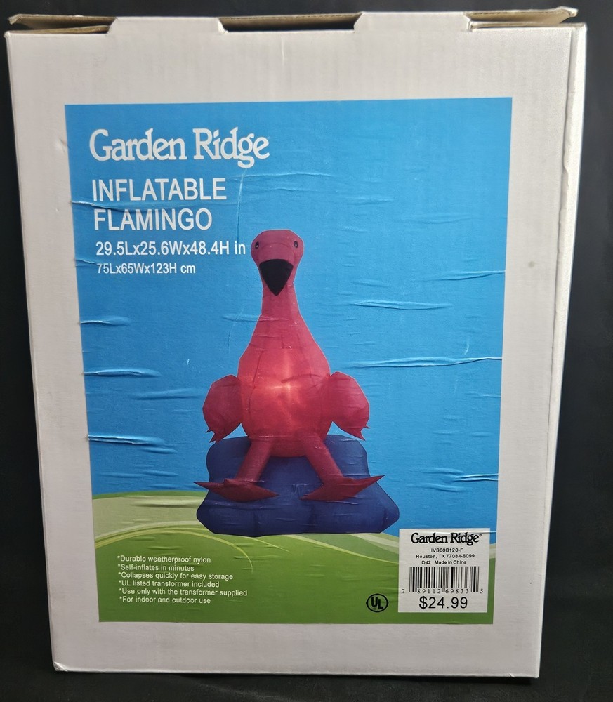 New Airblown Inflatable Flamingo 4 Feet Lighted NIB