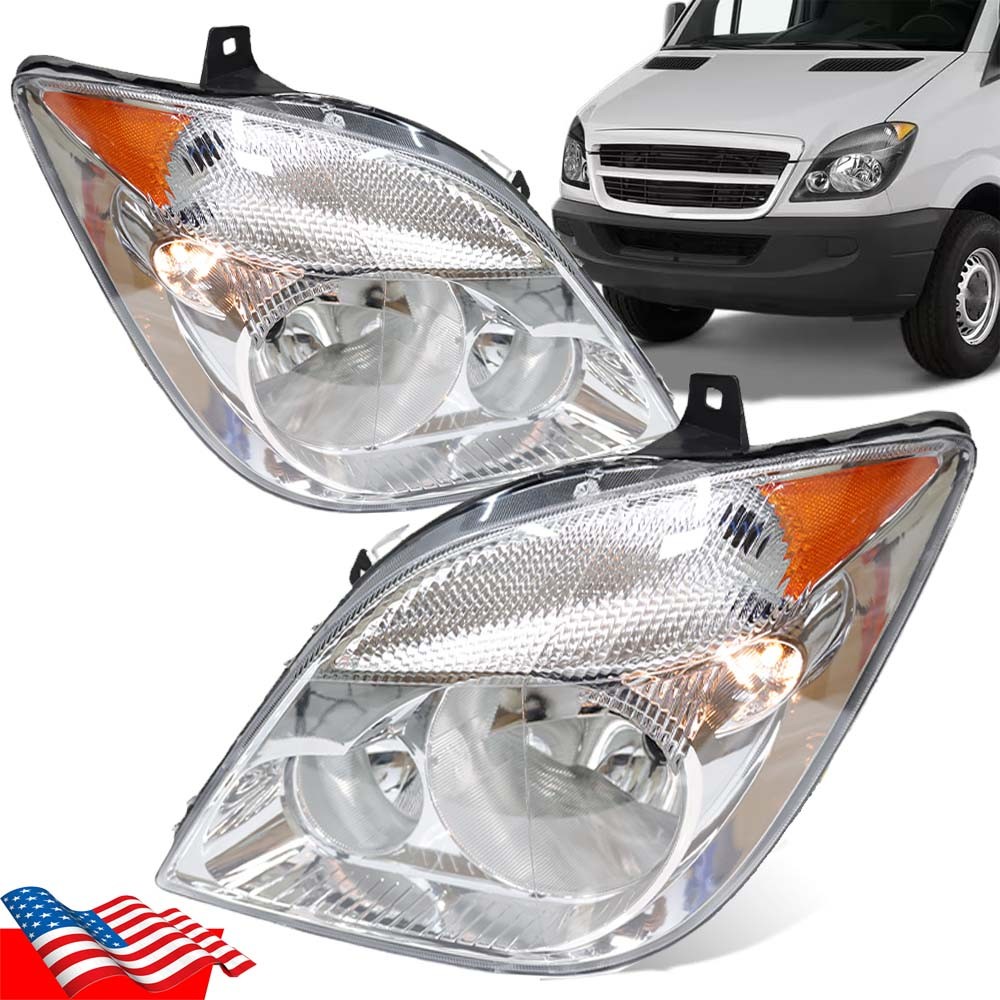 Headlight Assembly Left Right For Mercedes Benz Freightliner Sprinter 2007-2013