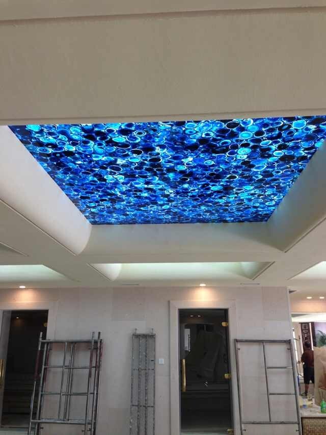 Blue Agate Ceiling & Wall Decor Slab for Interior Design Cyber Monday Sale