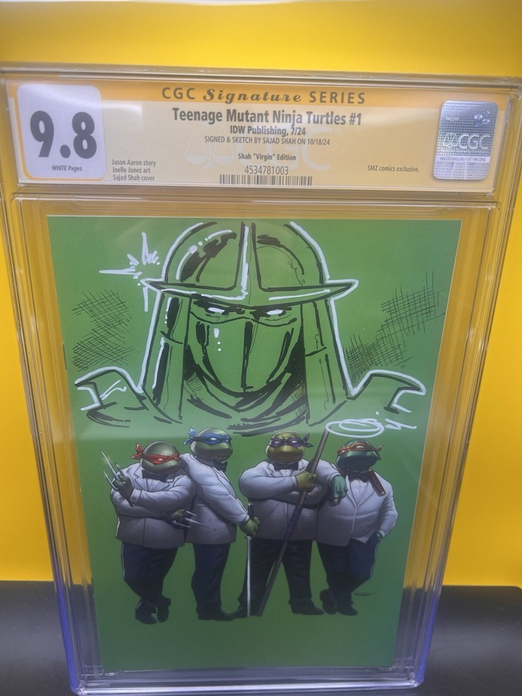 TMNT #1 CGC 9.8 Signed SAJAD SHAH SMZ SDCC 2024 Virgin Exclusive IDW