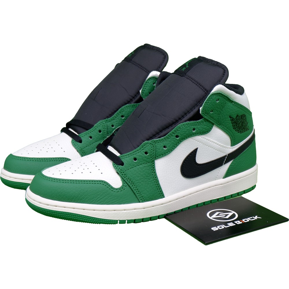 Nike Air Jordan 1 Mid Sneakers in Pine Green 852542-301