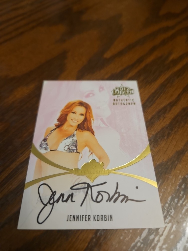 Benchwarmer 2012 Jennifer Korbin National Autograph Gold Foil Card Auto Playboy