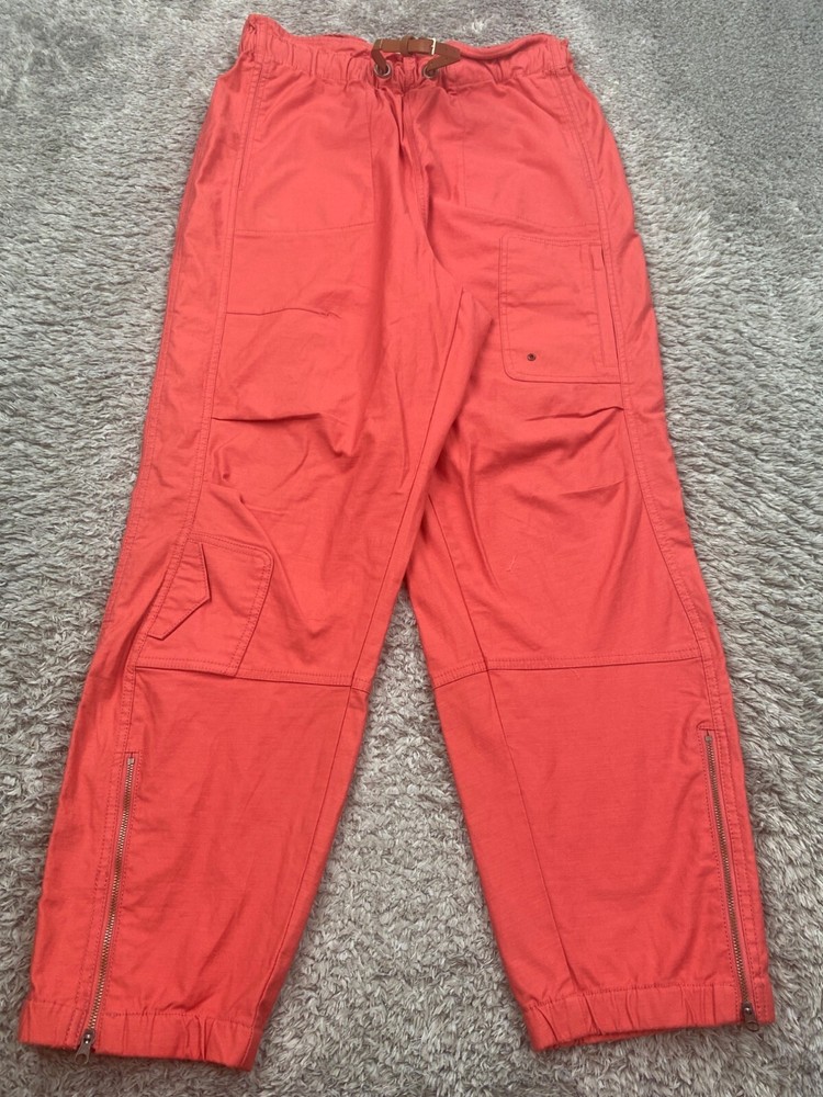 Free People Movement Womens Parachute Cargo Pants Large Ankle Zip Rave Joggers