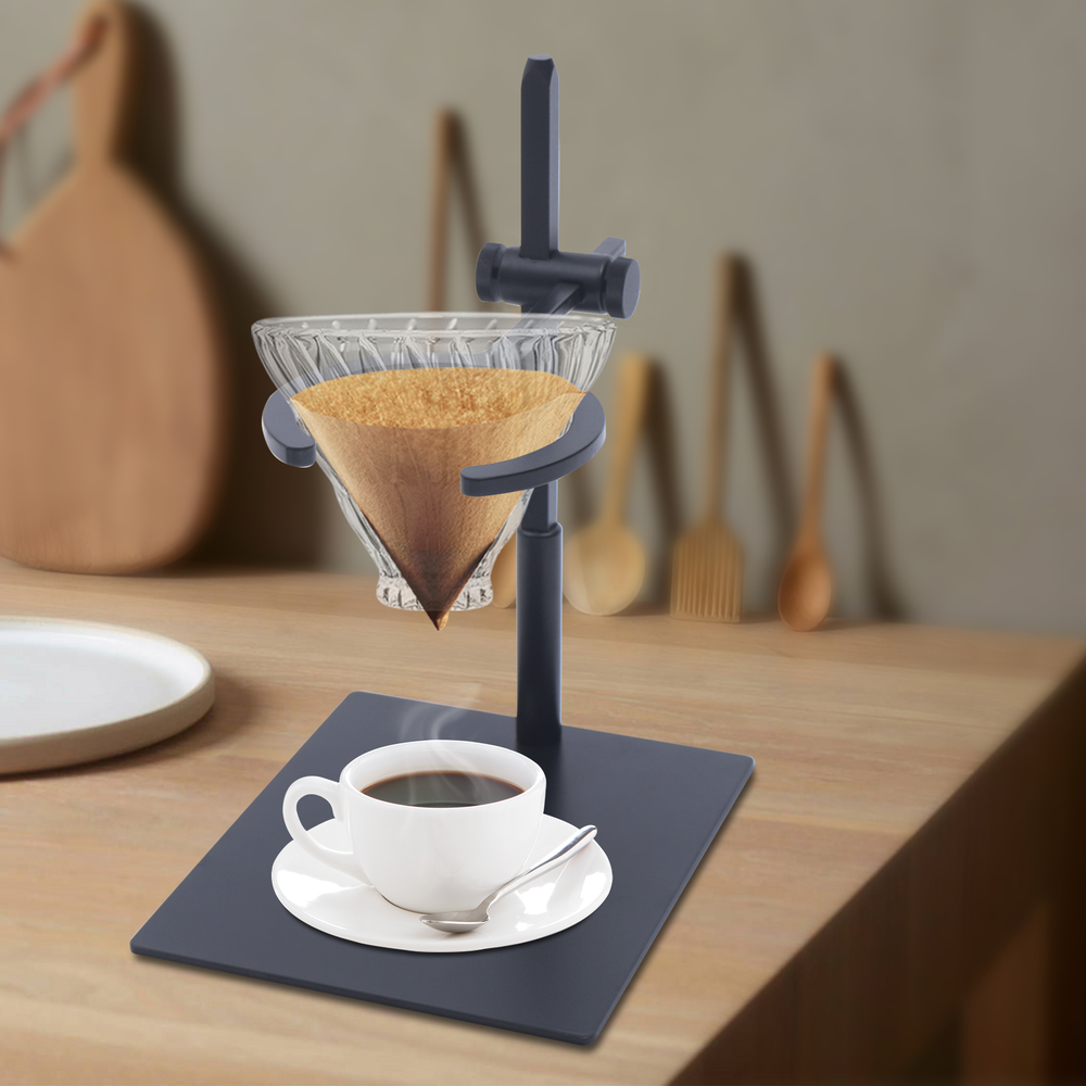 Pour-over Coffee Dripper Rack With Non-slip Silicone Pad Adjustable Height Stand
