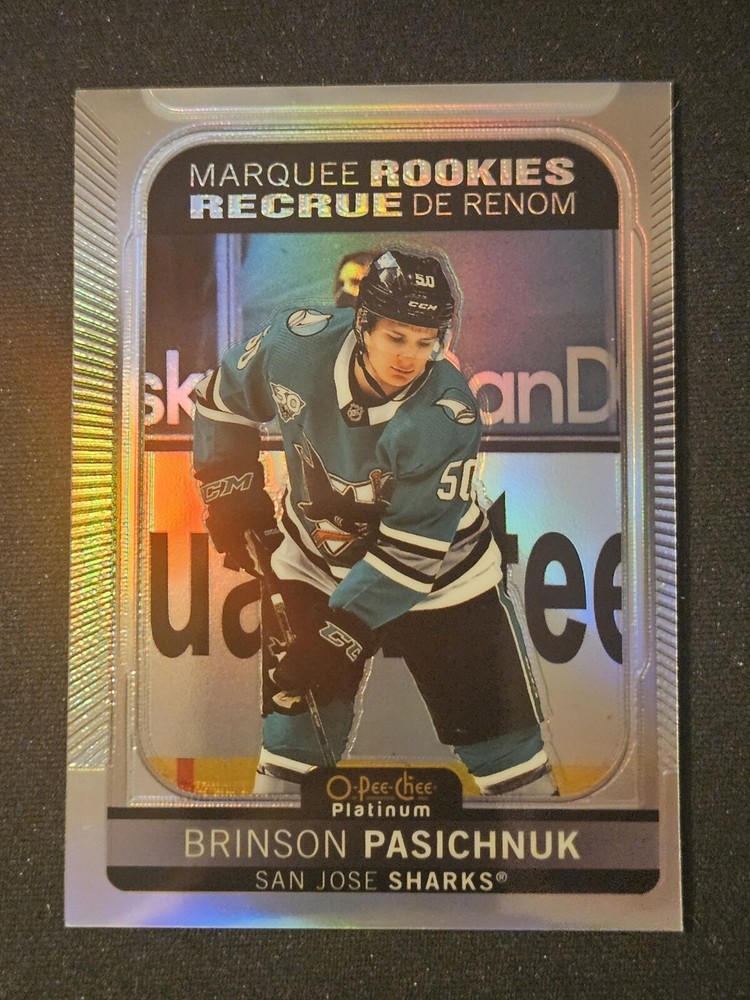 21-22 OPC Platinum Brinson Pasichnuk Marquee Rookie Rainbow Variant Hockey Card