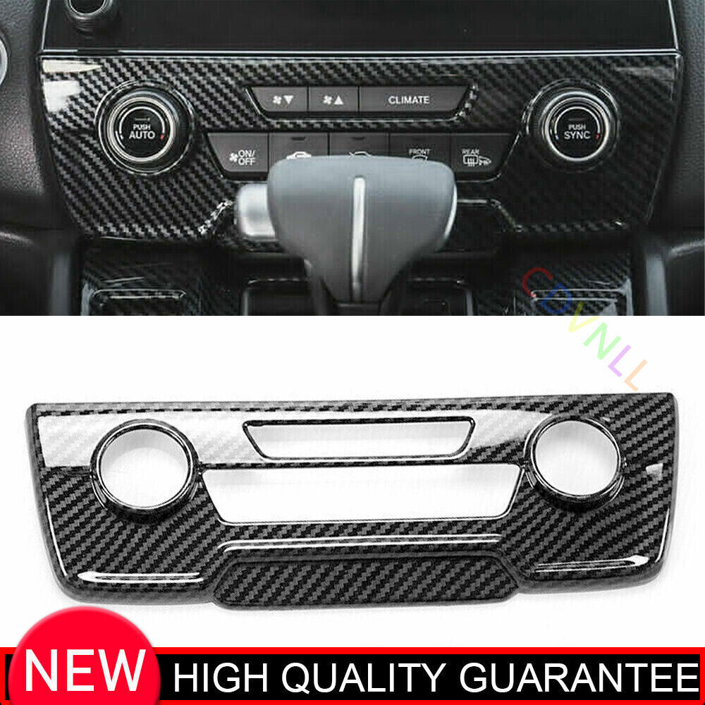 1x For Honda CRV CR-V 2017-2022 Carbon Fiber Style AC Switch Control Cover Trim
