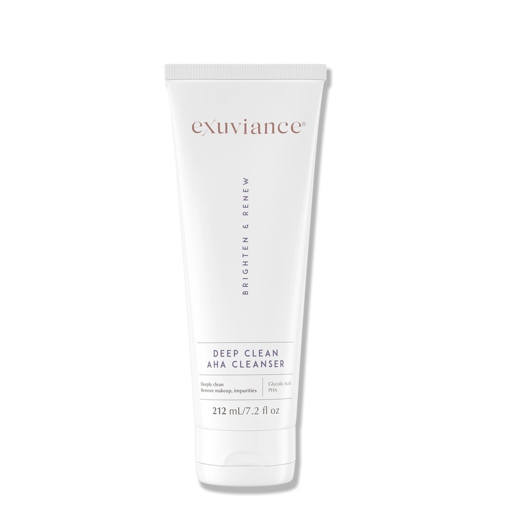 NEW Exuviance Deep Clean AHA Cleanser 7.2 Oz Glycolic Acid PHA Brighten & Renew