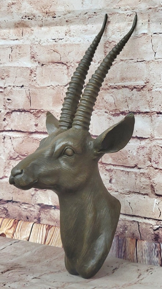 Bronze Aries Ram Statue - Rocky Mountain Bighorn Sheep Lodge Decor Gift  