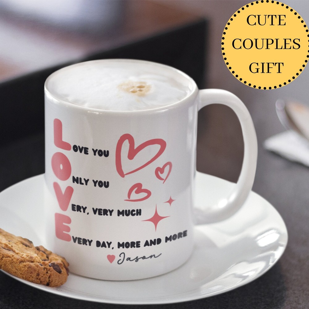 Personalized Valentine Coffee Mug Custom I Love You Daily Gift