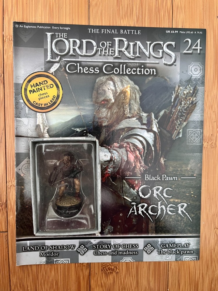 LORD OF THE RINGS CHESS COLLECTION ISSUE 24 ORC ARCHER EAGLEMOSS FIGURE & MAG