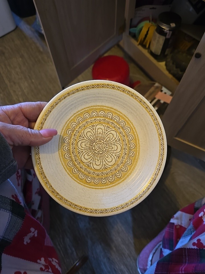 Franciscan Earthenware Hacienda Gold Vtg Replacement 8.5” Salad Plates set of 2