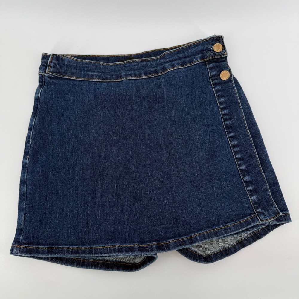 Judy Blue Denim Skort Shorts Blue Button Detail Womens Size Small