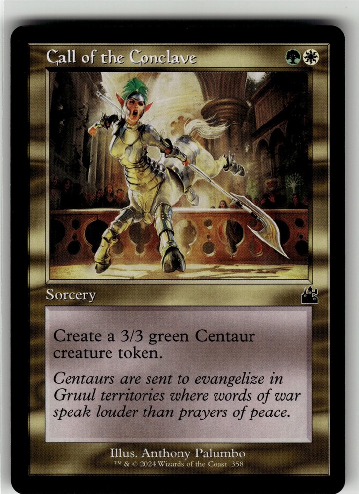 CALL OF THE CONCLAVE (RETRO FRAME) Ravnica Remastered #358 RVR(NM+)(MTG)
