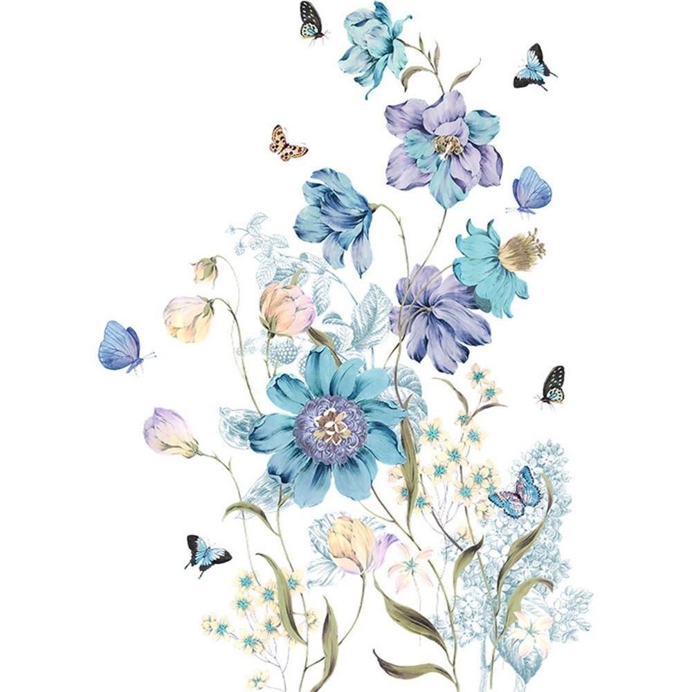 Wall Stickers Decal Bathrooms Glass Decoration Floral Flowers Gifts Mural