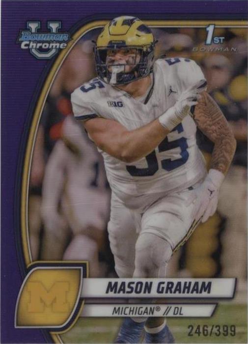 2024 Bowman University Chrome - Purple Refractor #127 Mason Graham /399 (RC)