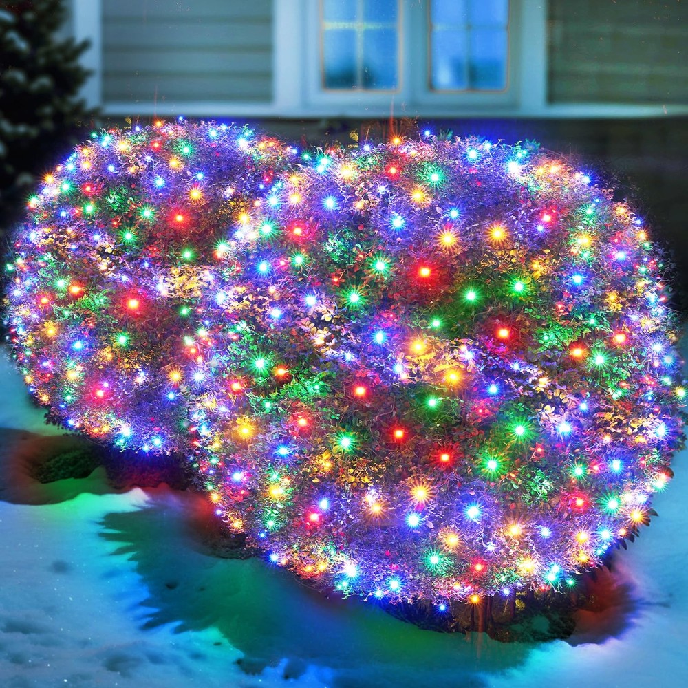 Multicolor Christmas Net Lights Outdoor Christmas Bushes Lights 120Led 6ftx5f...