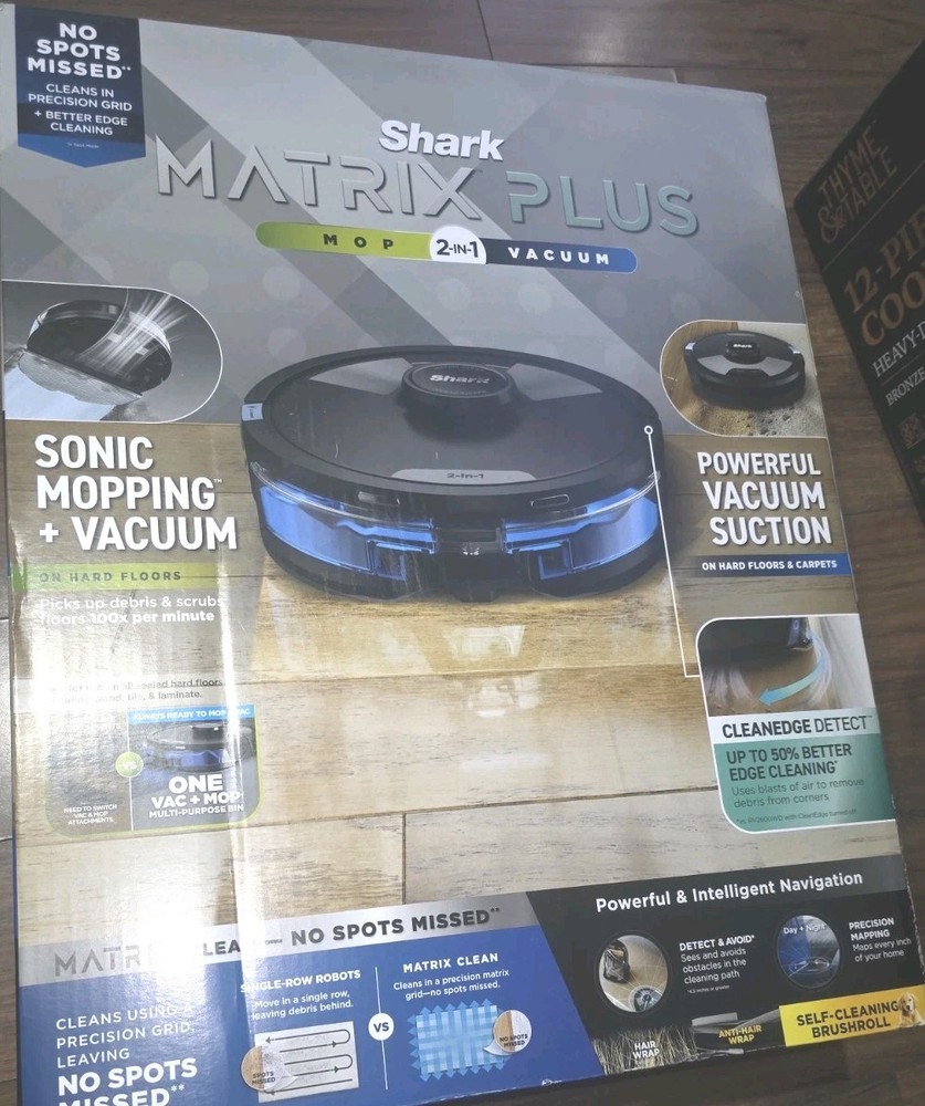 Shark Matrix 2-in-1 Robot Vacuum and Mop Home Mapping Wifi RV2400WD BRAND NEW