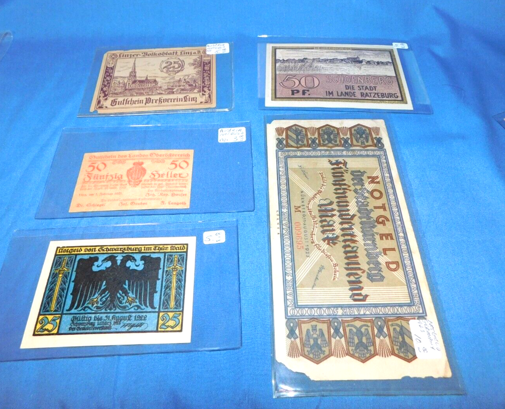 Lot of   AUSTRIA AND GERMANY Notgeld  Currency