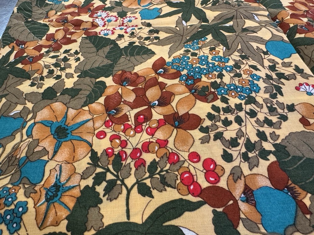 2 YARDS Marcus Brothers Floral Berry Cotton Fabric 42