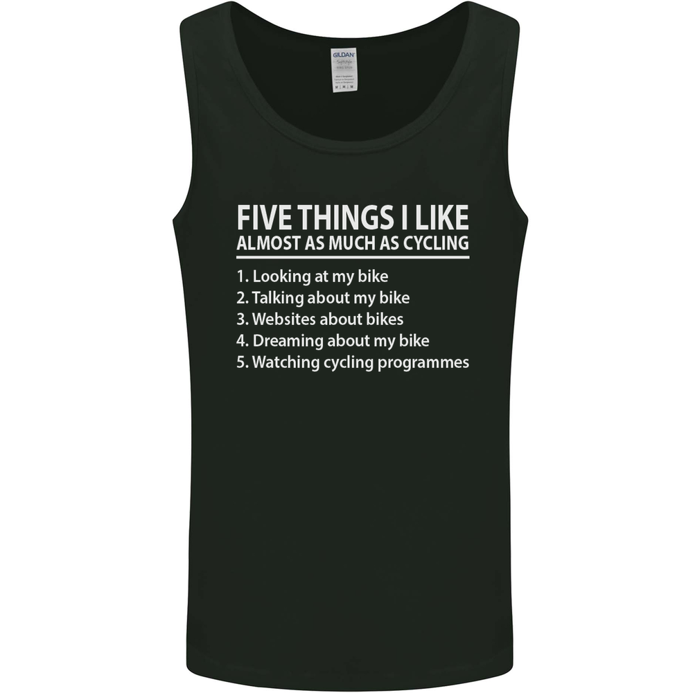 I Like as Much as Riding My Bike Cycling Mens Vest Tank Top