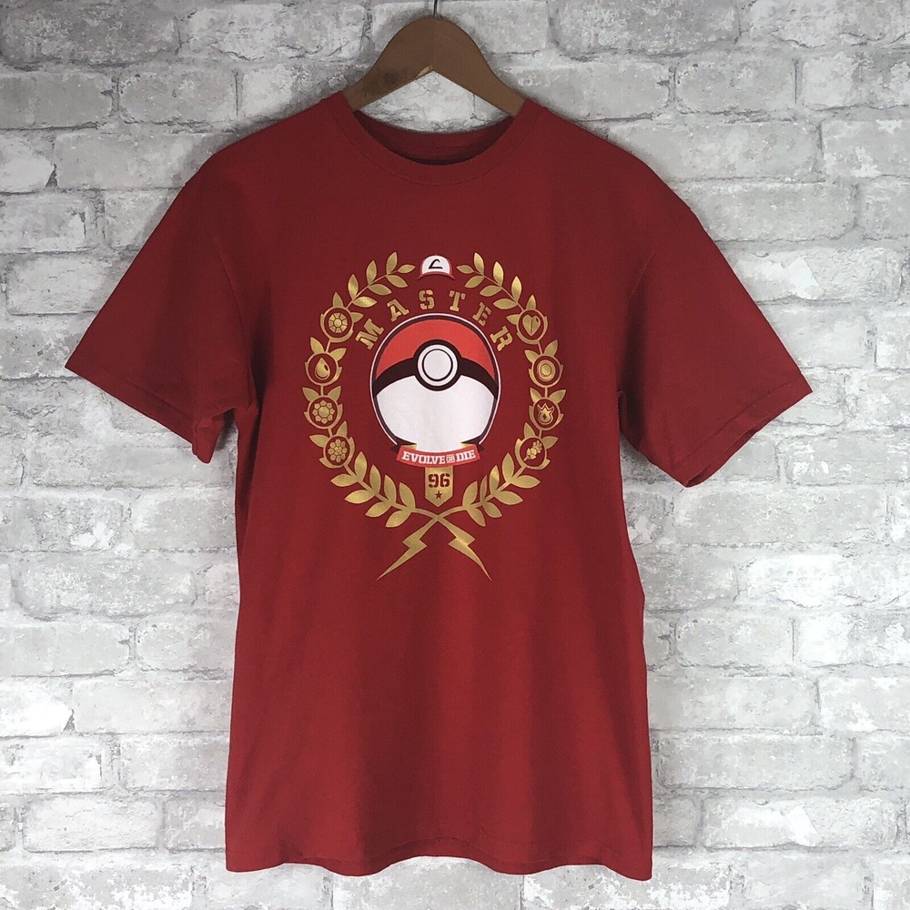 Pokemon PokeMaster League Status EVOLVE OR DIE Pikachu PokeBall TeeFury Medium