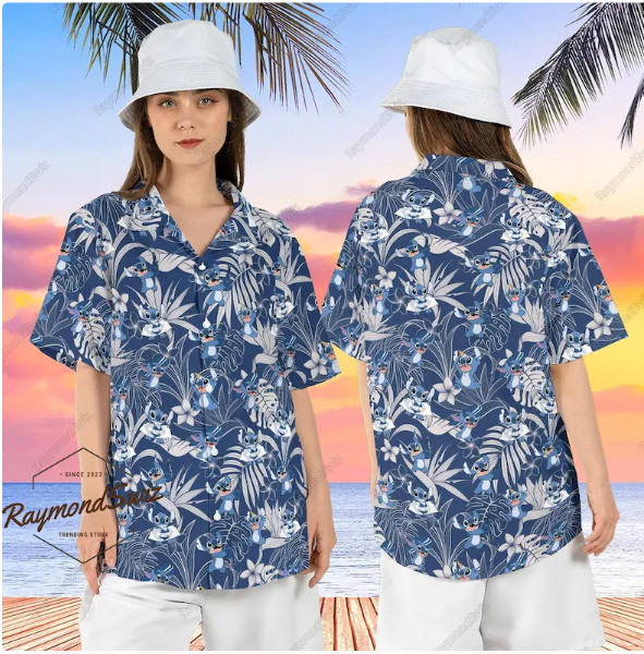 Disney Stitch Tropical 3D HAWAII SHIRT HALLOWEEN GIFT CHRISTMAS GIFT BEST PRICE