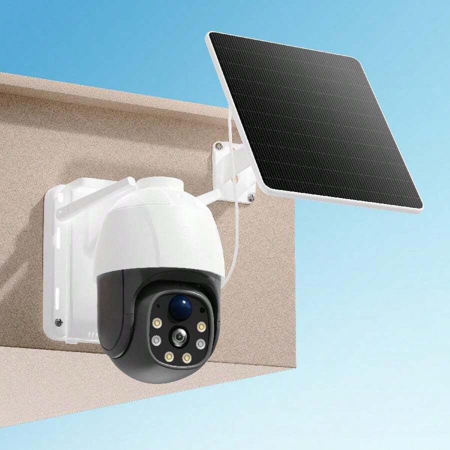 XIAOVV 4MP Solar Security Camera Wireless Outdoor With Panoramic PTZ, Human Auto