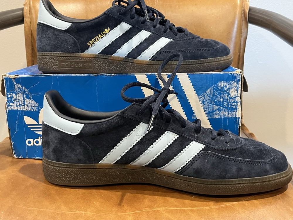 adidas Men's Handball Spezial Blue Suede Leather Sneakers Size 10.5