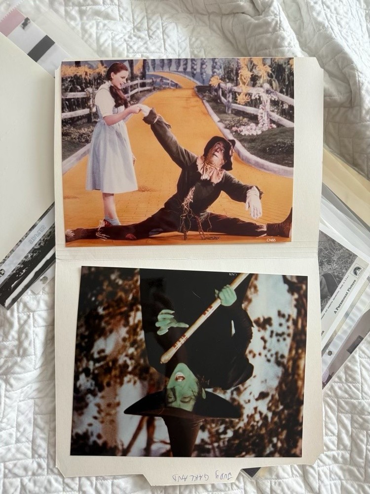 The Wizard of Oz Movie Stills Pair Dorothy Scarecrow Wicked Witch Color