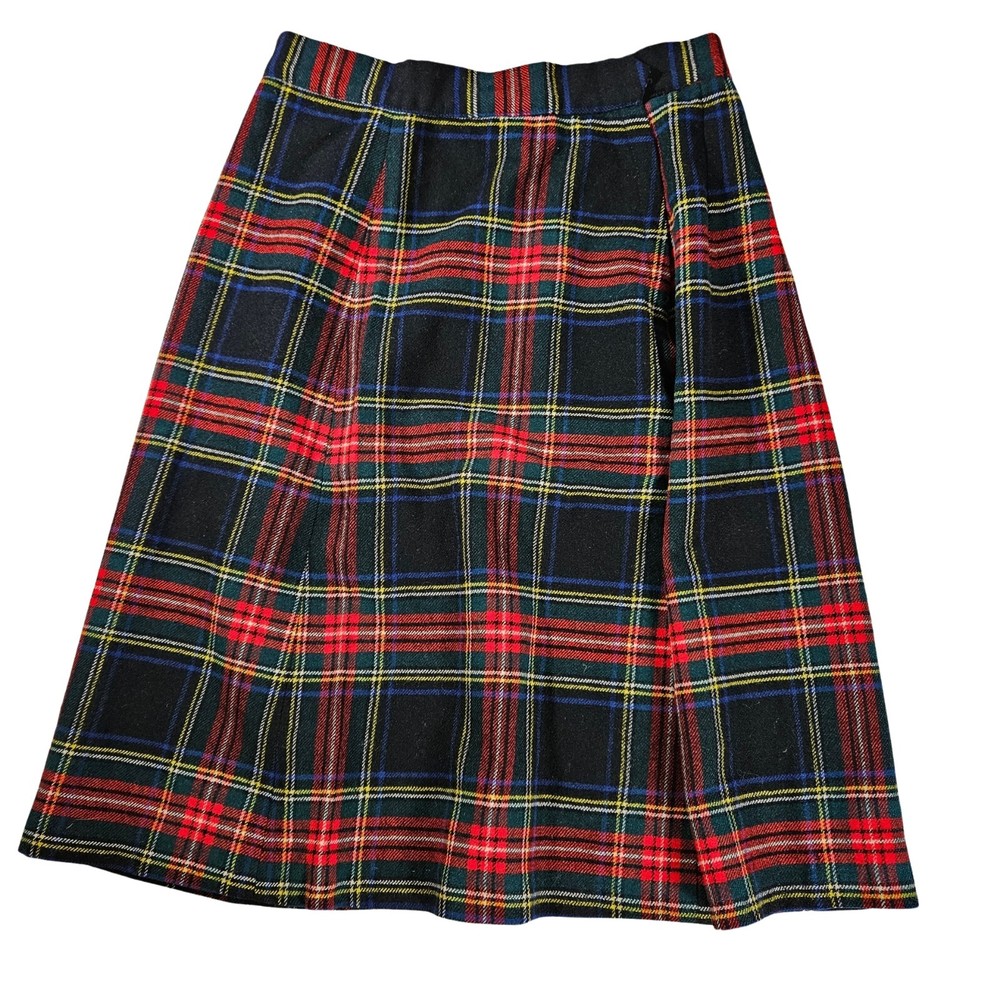 Ed Behan Vintage Tartan Tweed Skirt, Plaid,Knee Length, Excellent Condition
