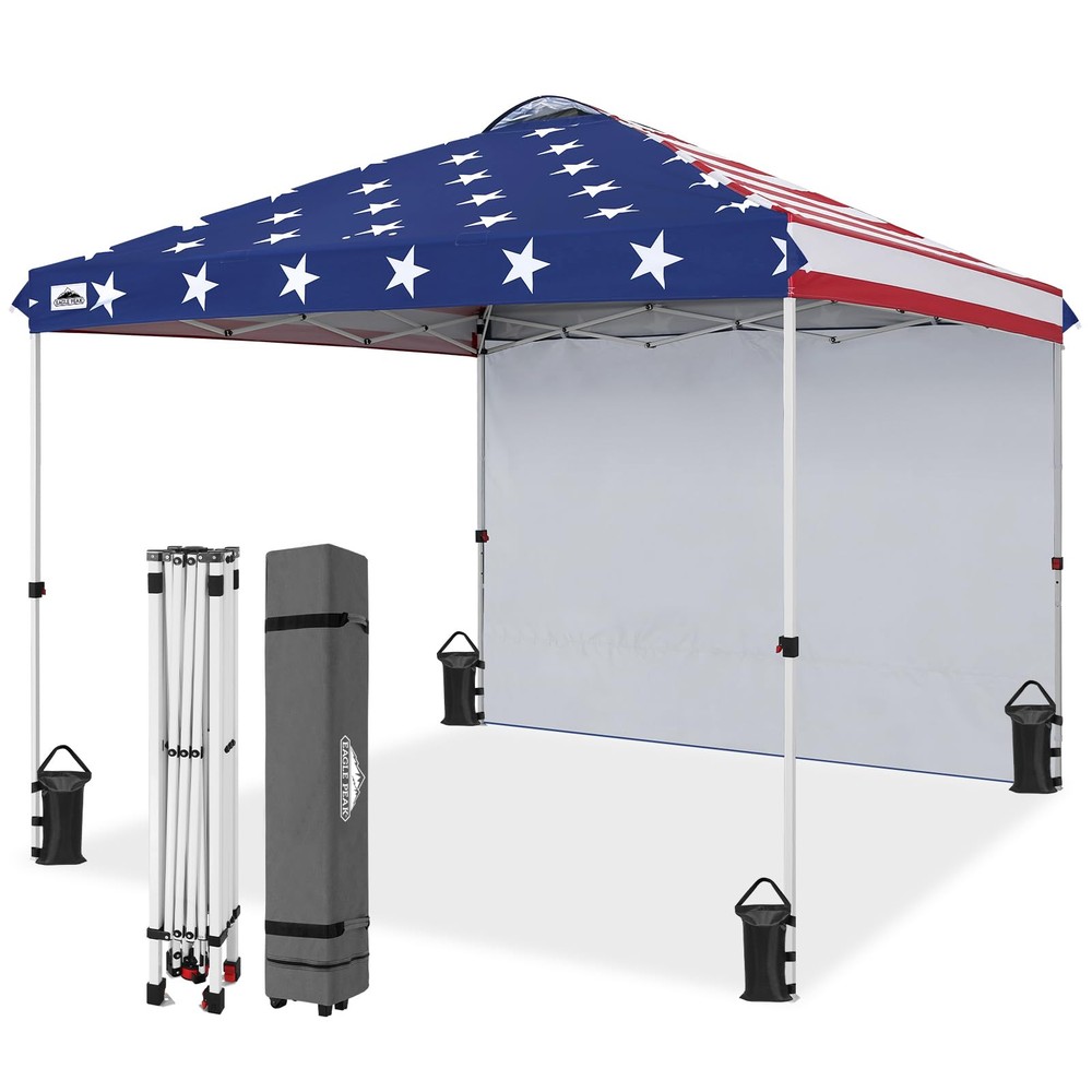 Pop Up Canopy Tent with 1 Sidewall, Easy Setup Event Tent, Outdoor Sun Shade,...