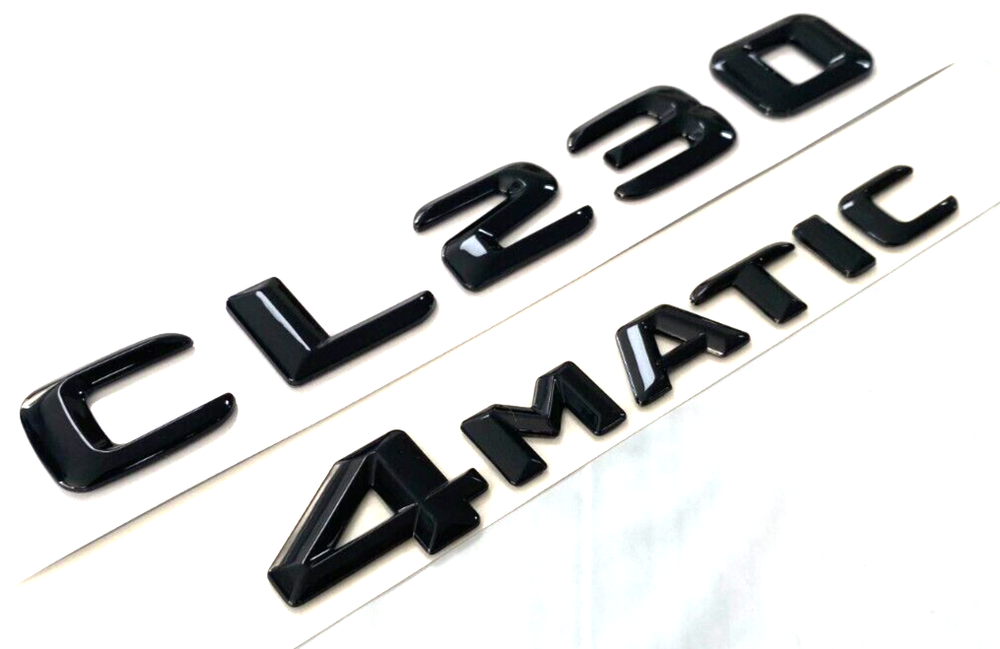 1 CL230+4MATIC BLACK FOR MERCEDES REAR TRUNK EMBLEM BADGE NAMEPLATE DECAL NUMBER