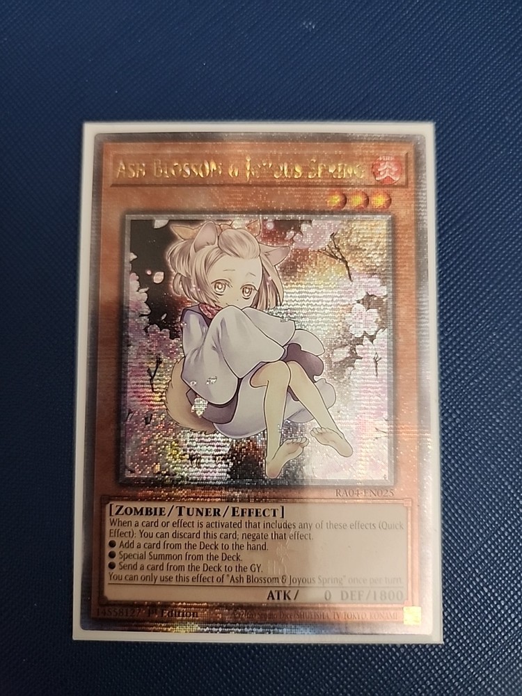 Ash Blossom Joyous Spring RA04-EN025 Quarter Century Secret Rare 1st Edition NM