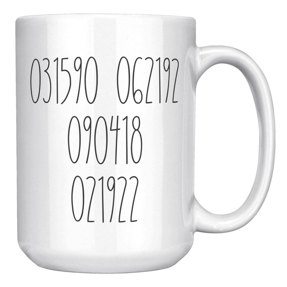 Personalized Date Of Birth Mug Mothers Day Gift Custom Family Birthdays Fathers