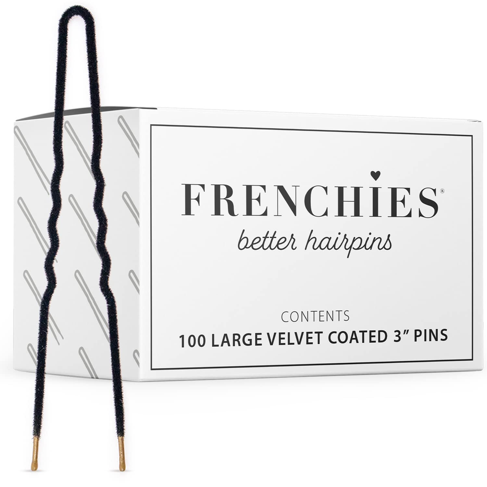 Frenchies French Twist Hair Pin, Ultra Flocked Extra Soft French Hair Pins for W