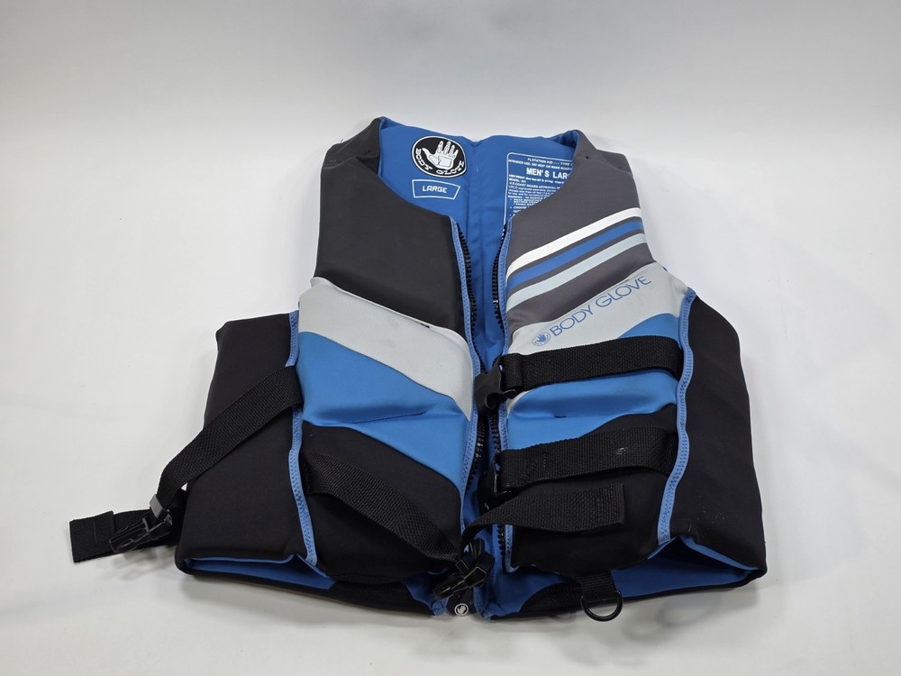 Body Glove Men’s Large Life Jacket Vest Type III PFD Model 331 Blue/Gray