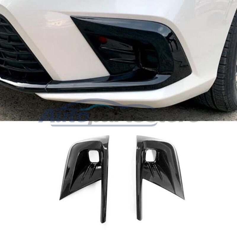 Glossy Black Front Fog Lamp Bumper Cover Trim for 2022-2023 Honda Civic