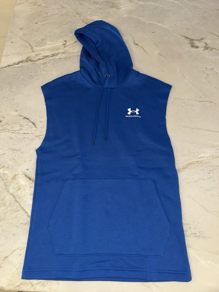 New Men's Under Armour UA Icon Loose Fit Fleece Sleeveless Hoodie 1389344 S-2XL