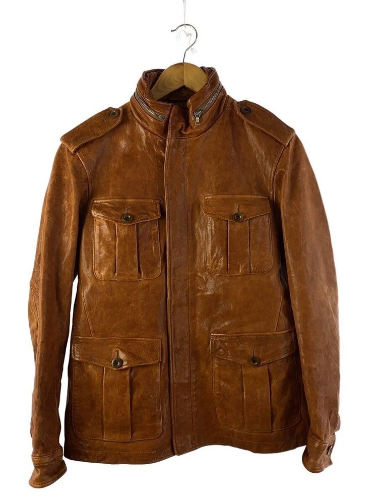 Ps Paul Smith M65 Type/Leather Jacket/M/Sheep Leather/Brw/Pp-Mn-68645// 7734