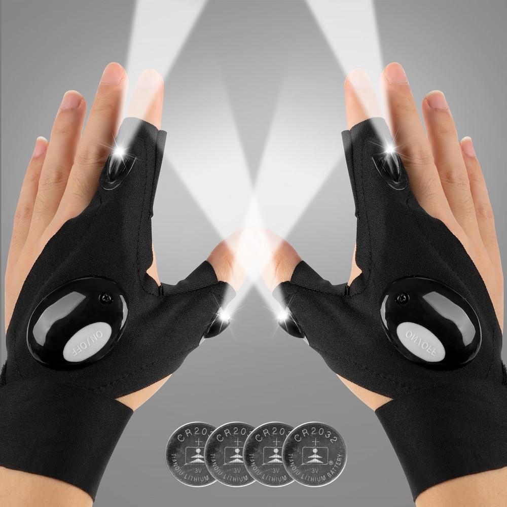 Hands-Free LED Flashlight Gloves - Perfect Gift for Dad on Father's Day, Fishing, and Camping-image