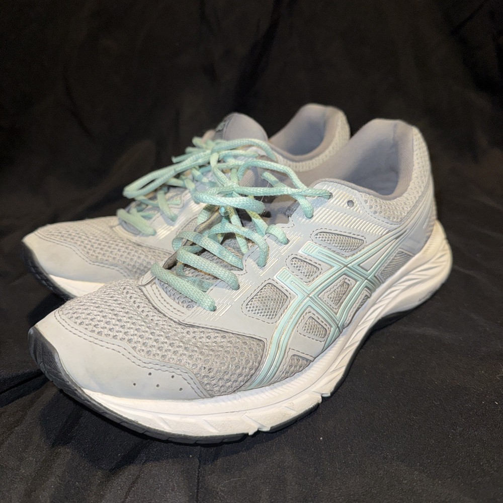 Asics Gel Contend 5 Running Shoes Shoes Womens 9 Gray Blue Sneakers Trainers