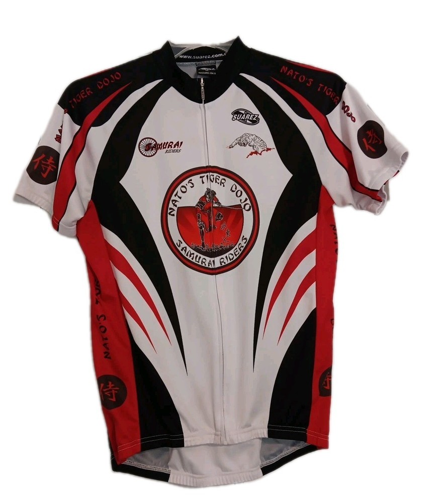 Suarez Nato Tiger Dojo Samurai Riders XL Cycling Jersey Red Black White
