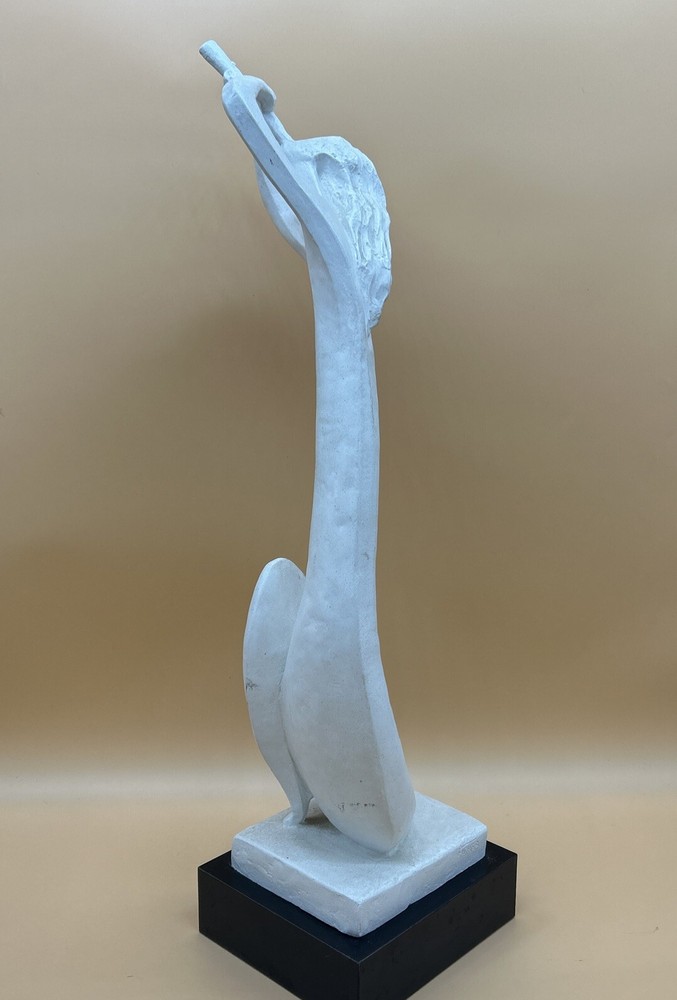 Austin Productions Signed Flute Player Sculpture by David Fisher 25 Inch Base