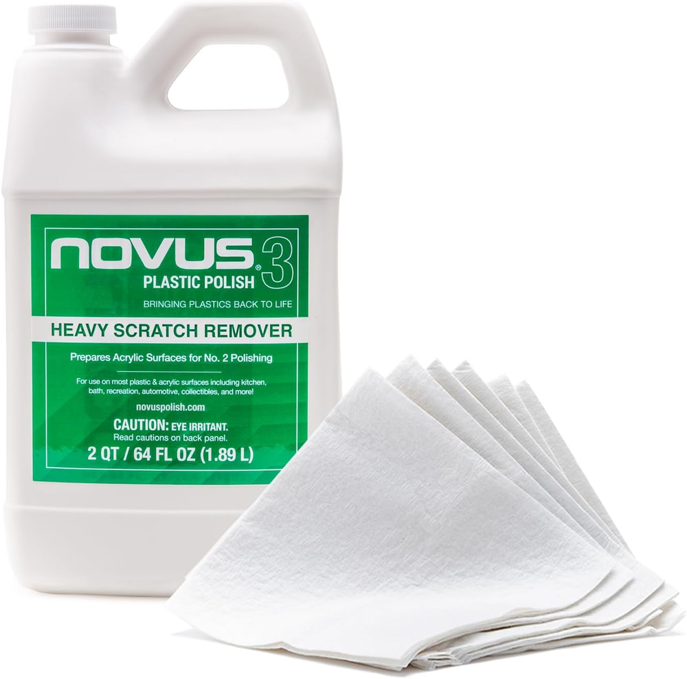 64oz Plastic Polish & Heavy Scratch Remover Kit with 6 Polish Mates Pads  