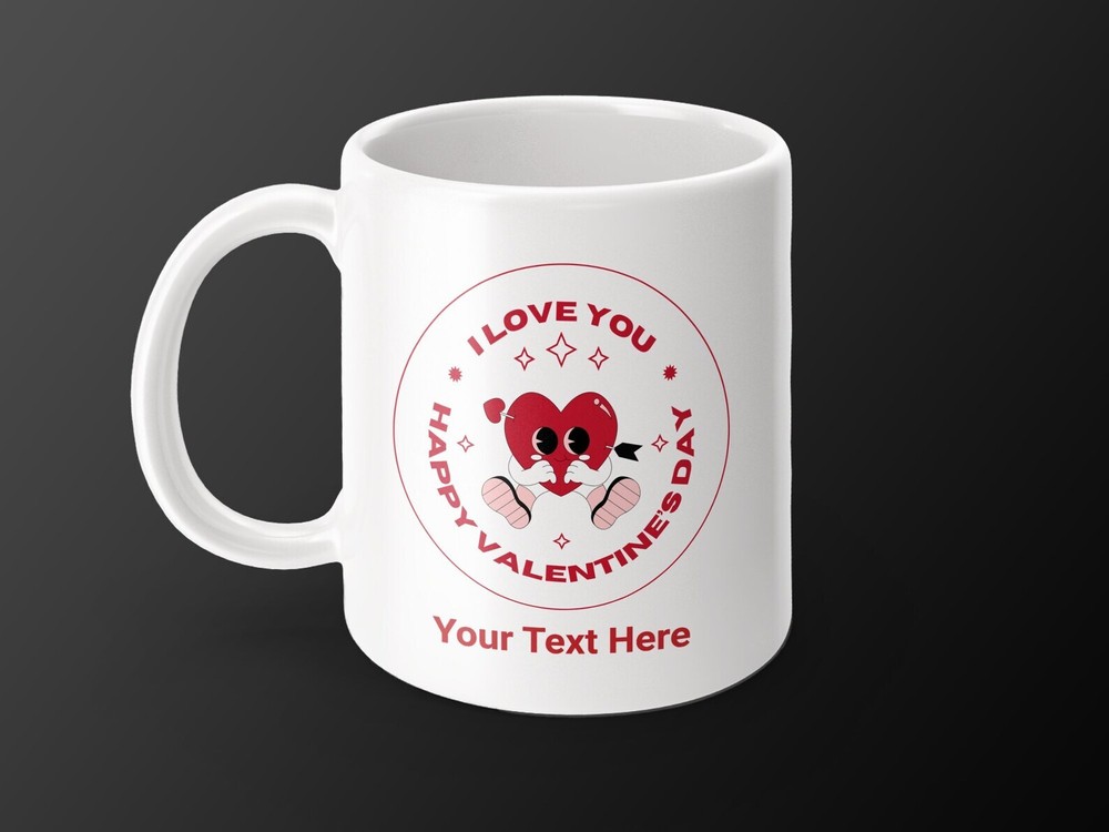 Love Heart Hugging Mug Happy Valentine's Day Gift Romantic Coffee Cup Cute Coupl
