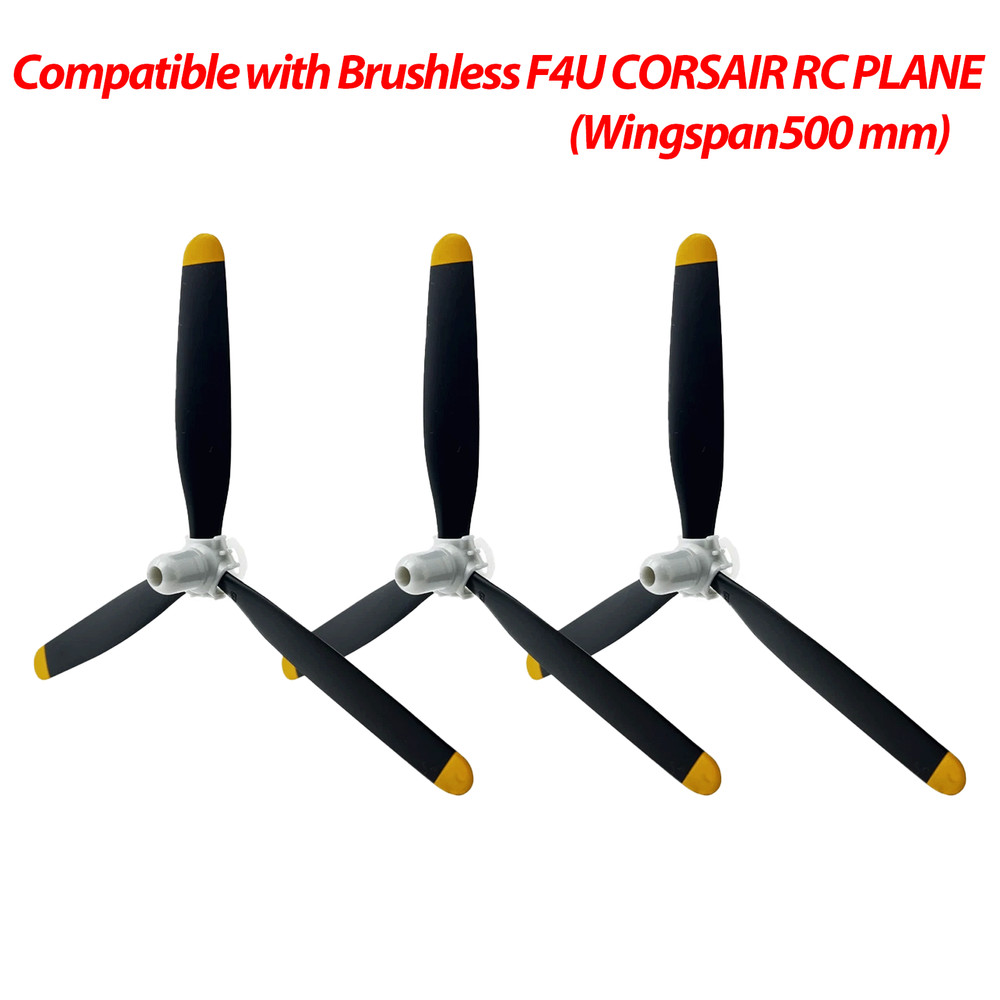 3pcs 3-Blade Propeller, Compatible with Volantexrc Brushless 500mm F4U RC Plane