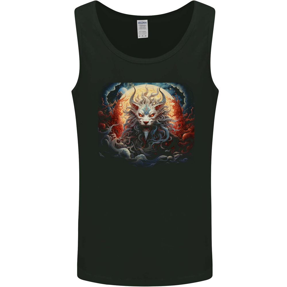 Fantasy Fire Dragon 4 Mens Vest Tank Top