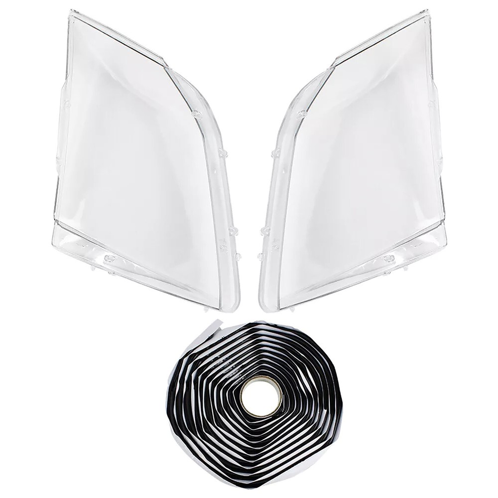 Good Quality Pair Clear Headlight Lens Cover w/ Glue Fit For Cadillac CTS