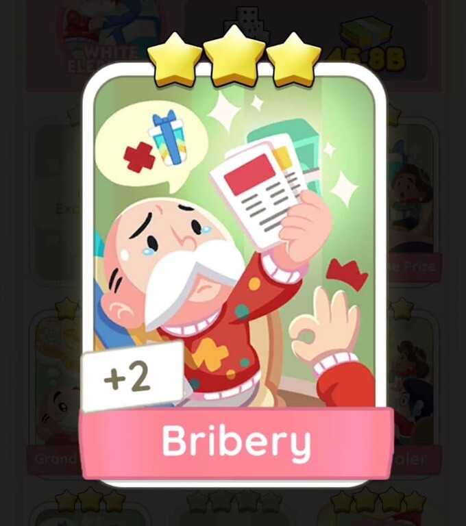 Bribery - Monopoly Go - Sticker - 3Star⭐️